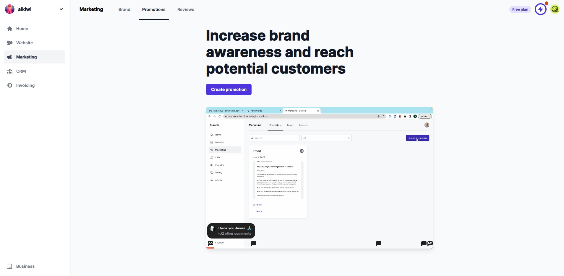 Capture 3 de Durable AI Site Builder