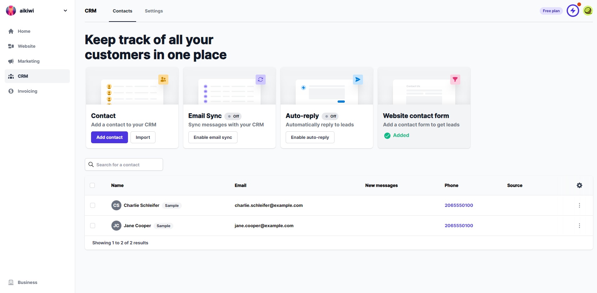 Capture de Durable AI Site Builder