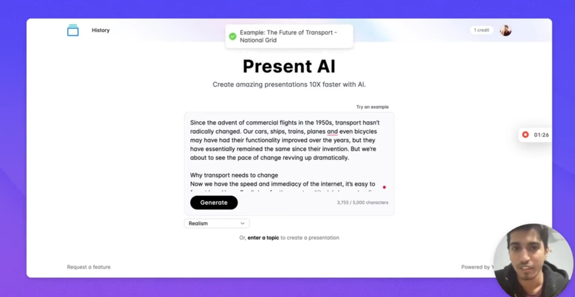 Capture 2 de Powerpresent AI