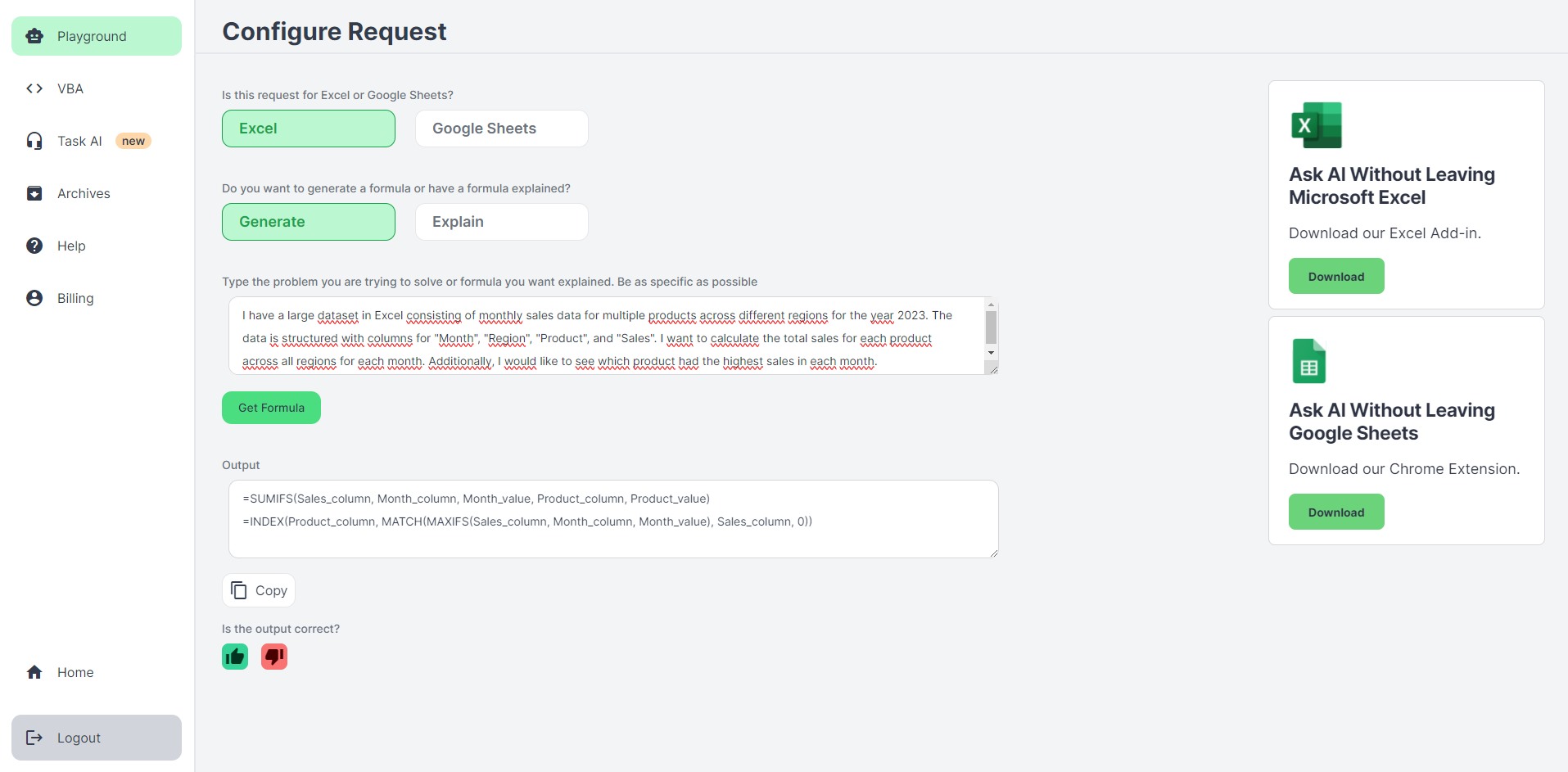 Capture 3 de AI Excel Bot