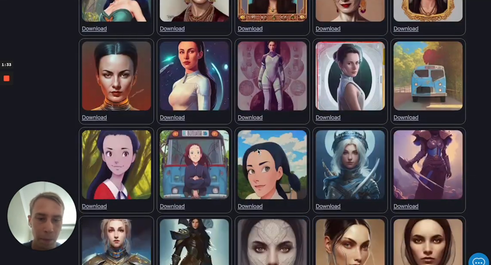 Capture de AI Portrait Generator