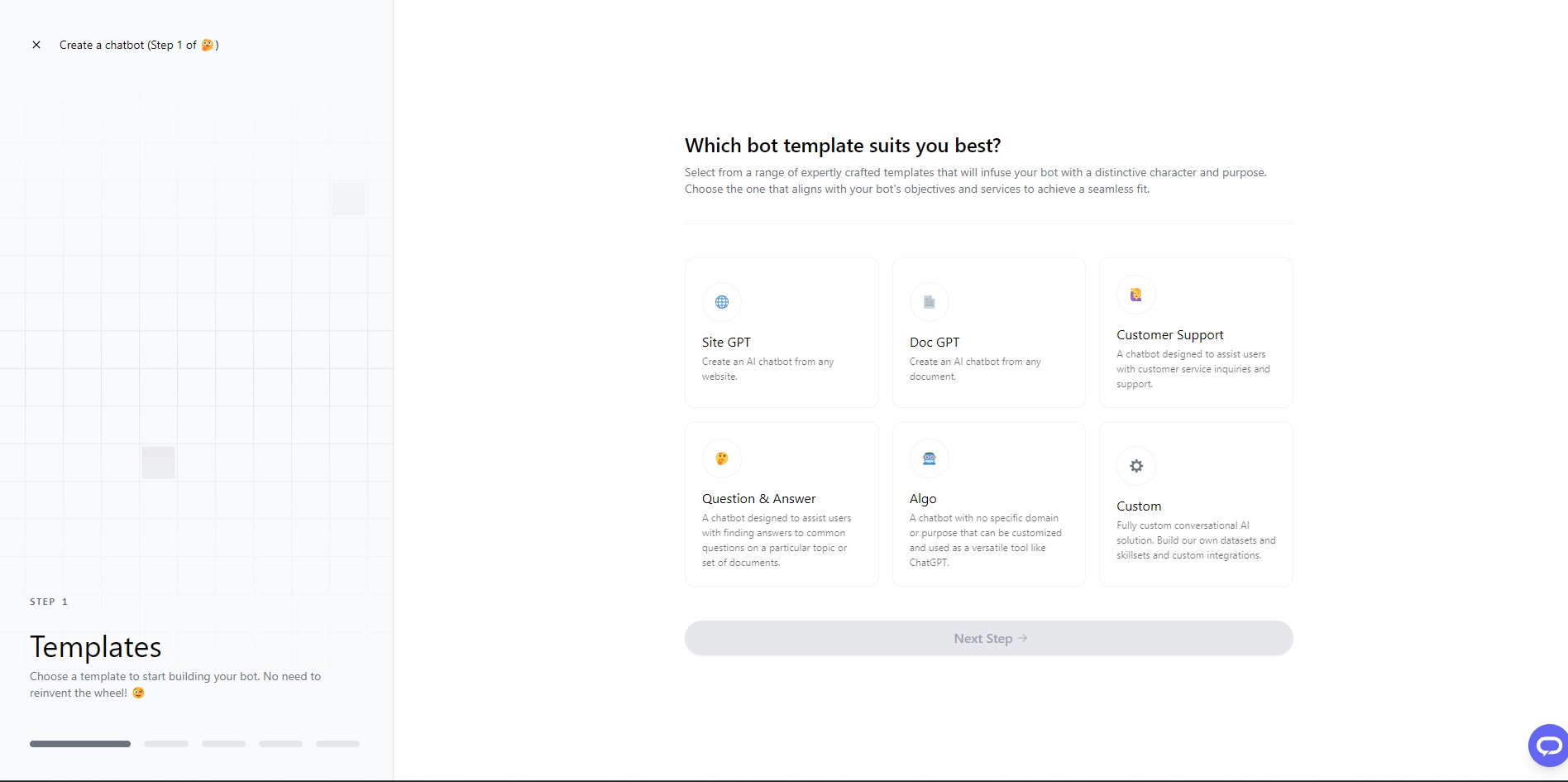 Capture de ChatBotKit
