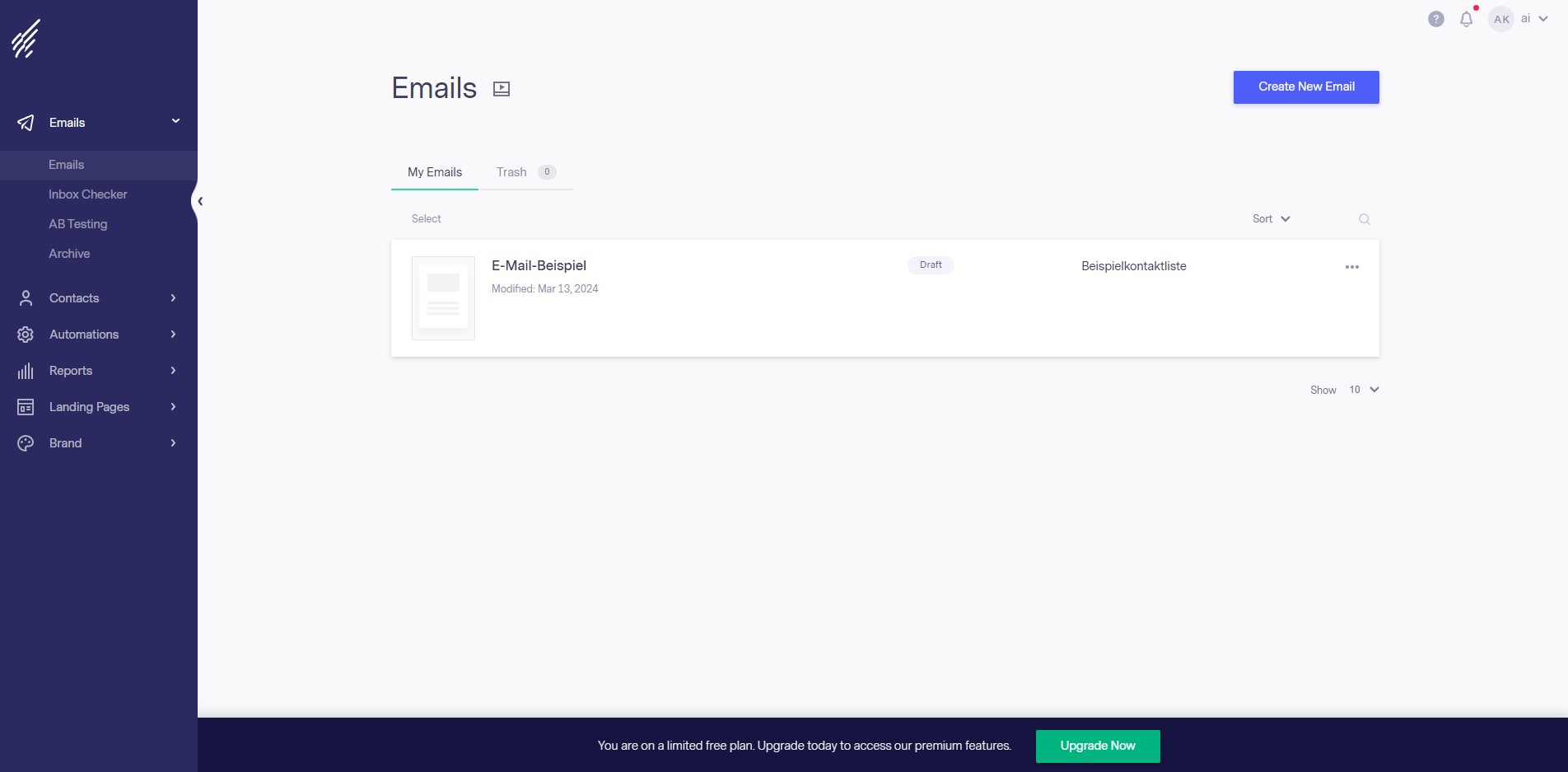 Capture 4 de Benchmark Email