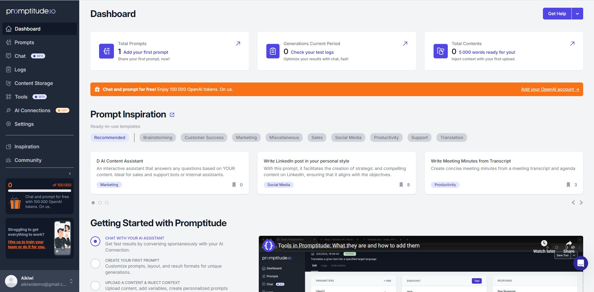 Capture 3 de Promptitude.io