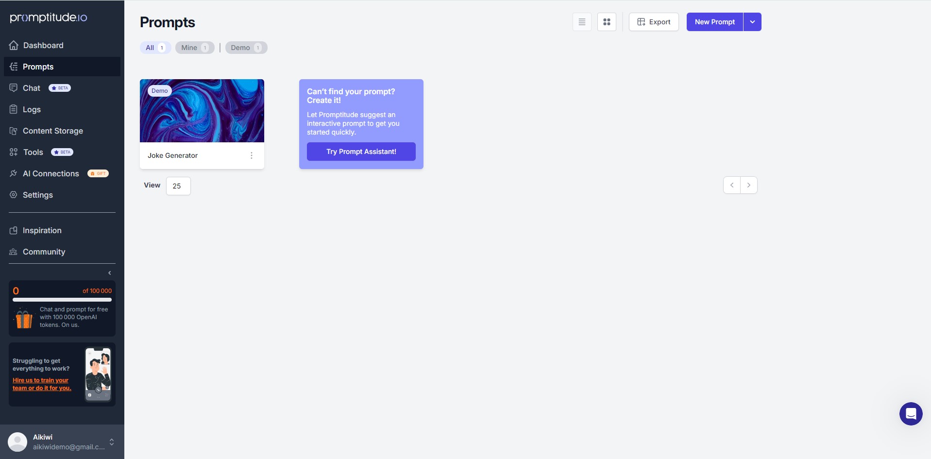 Capture 2 de Promptitude.io