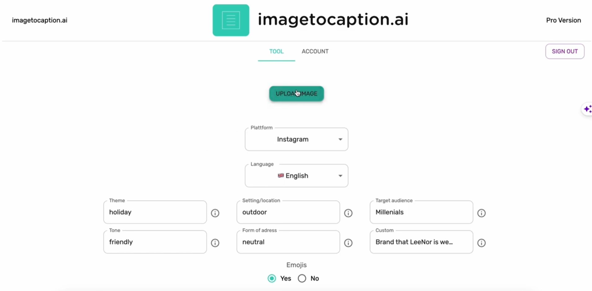 Capture 2 de ImagetoCaption.ai
