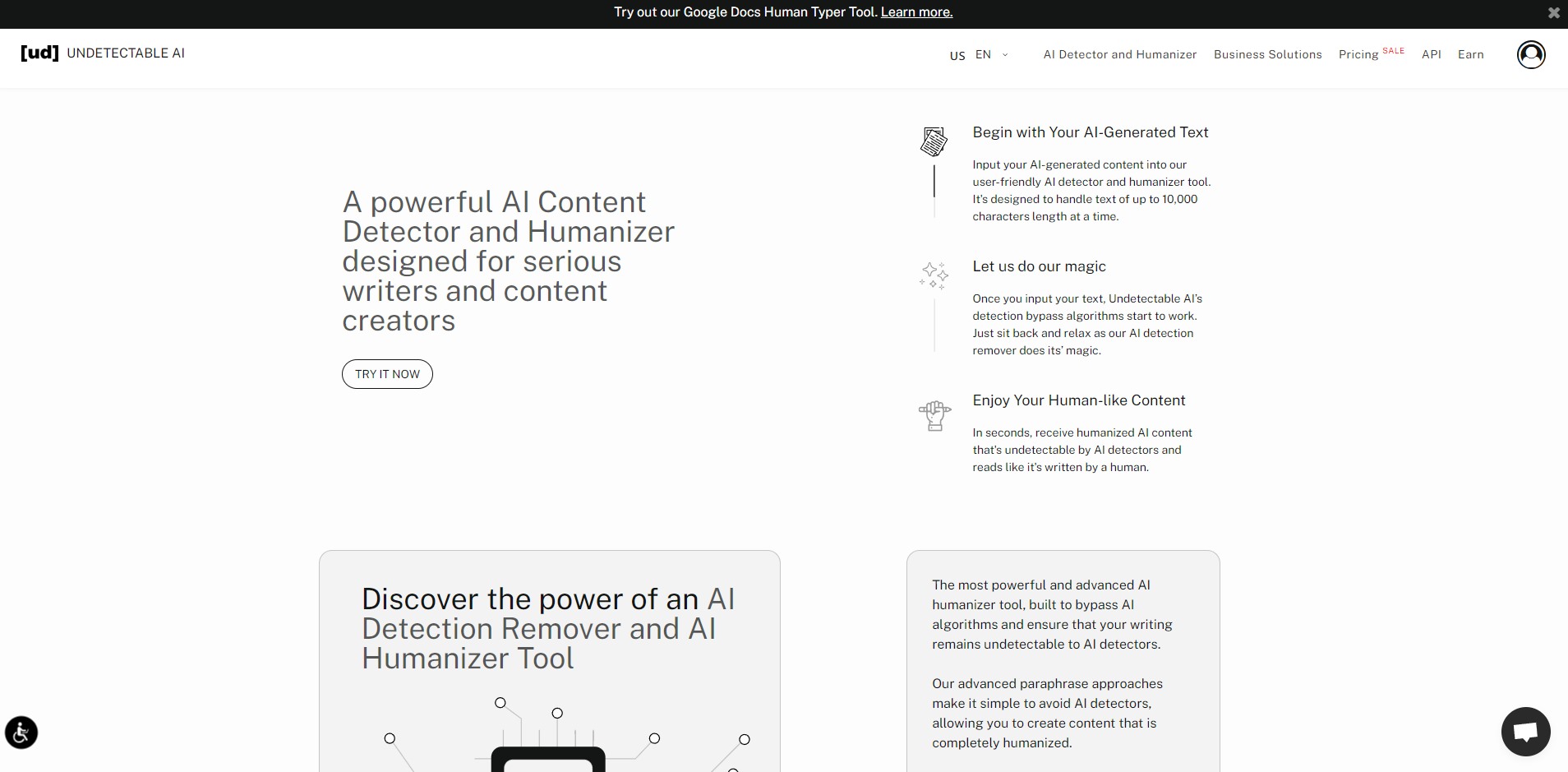 Capture de Undetectable AI