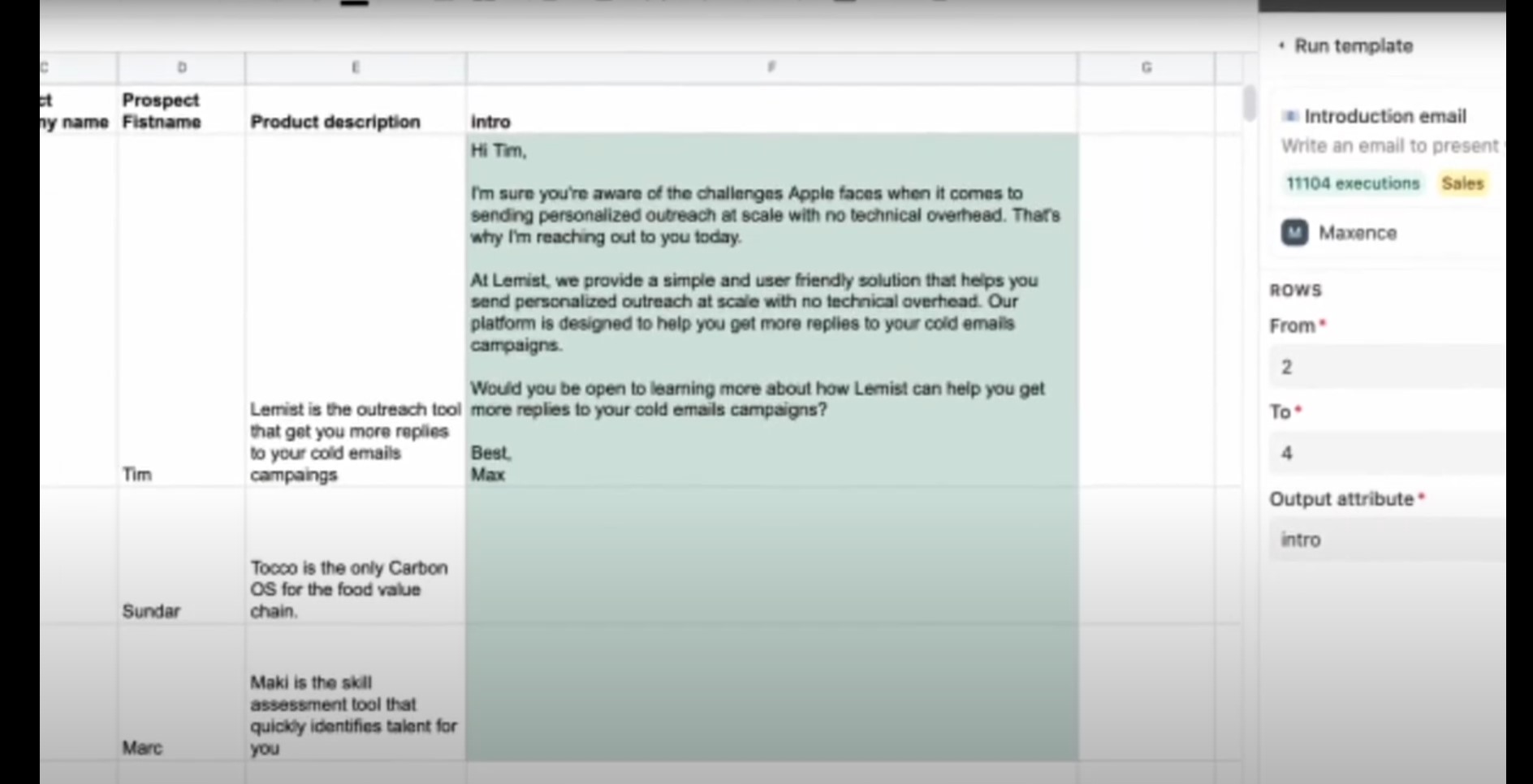 Capture 3 de AI for Sheets by Cargo