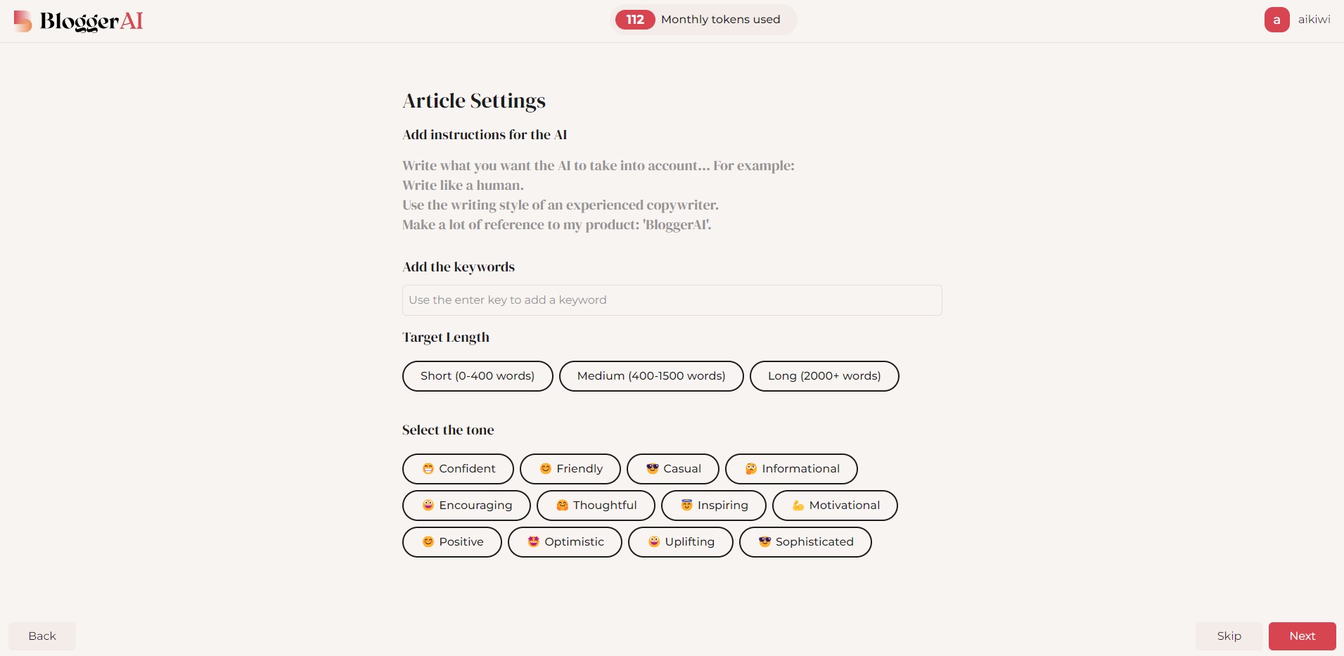 Capture 3 de BloggerAI