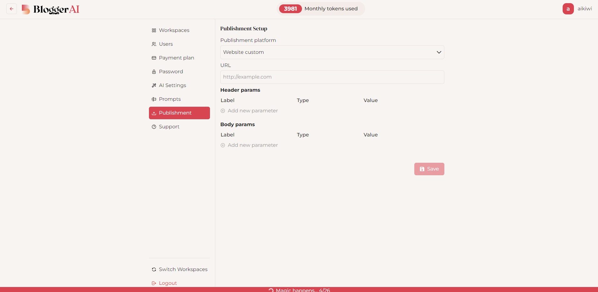 Capture 2 de BloggerAI