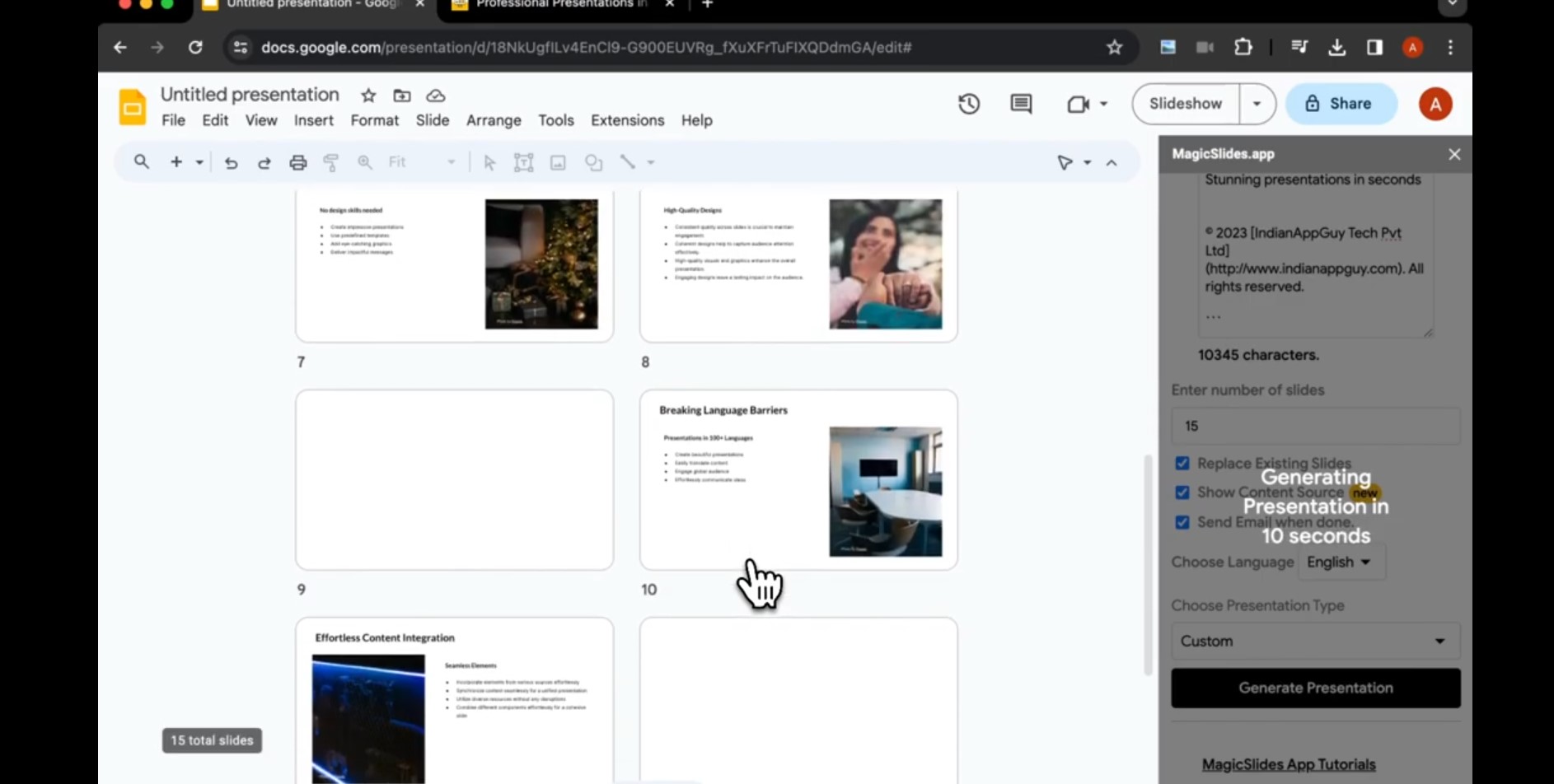 Capture 3 de MagicSlides App