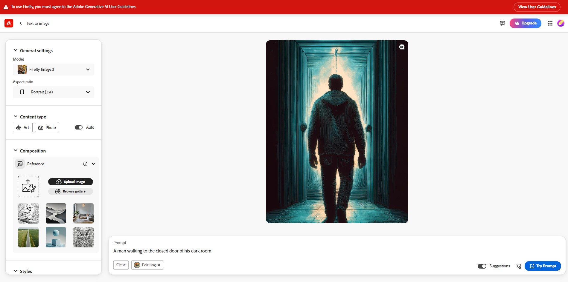 Capture de Adobe Firefly