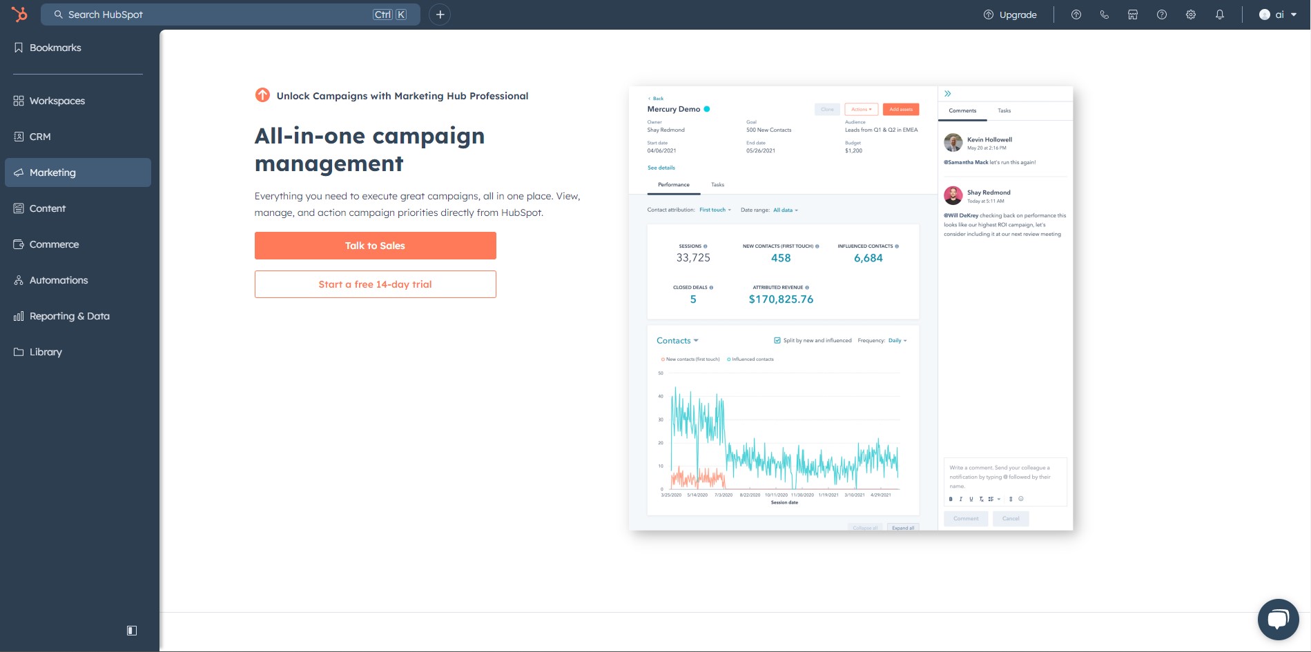 Capture de Hubspot Content Writer
