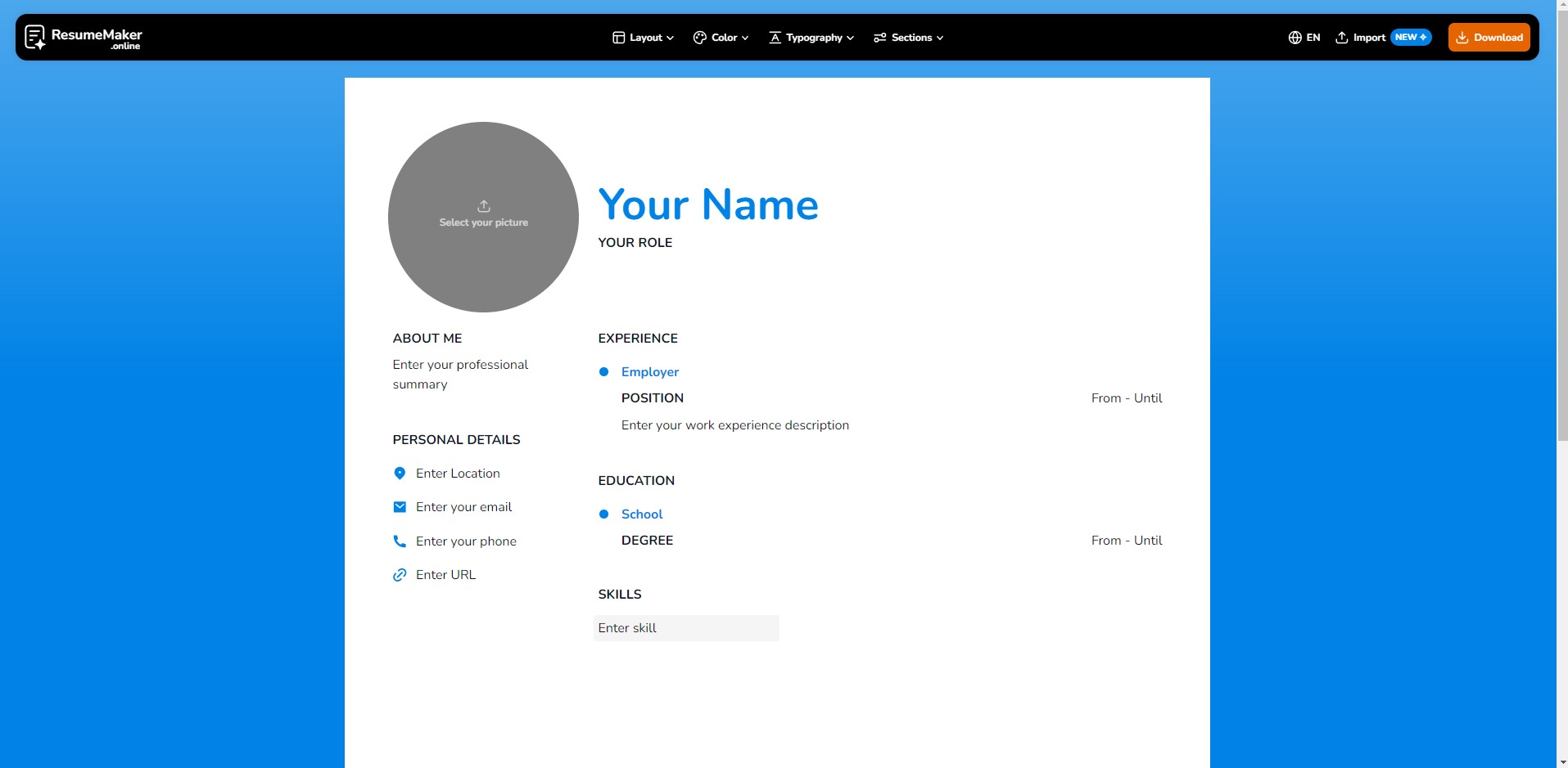 Capture 2 de Resume Maker