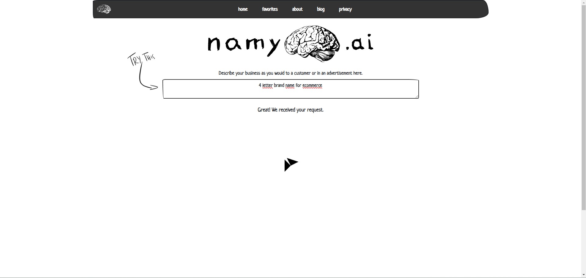 Capture de Namy.ai