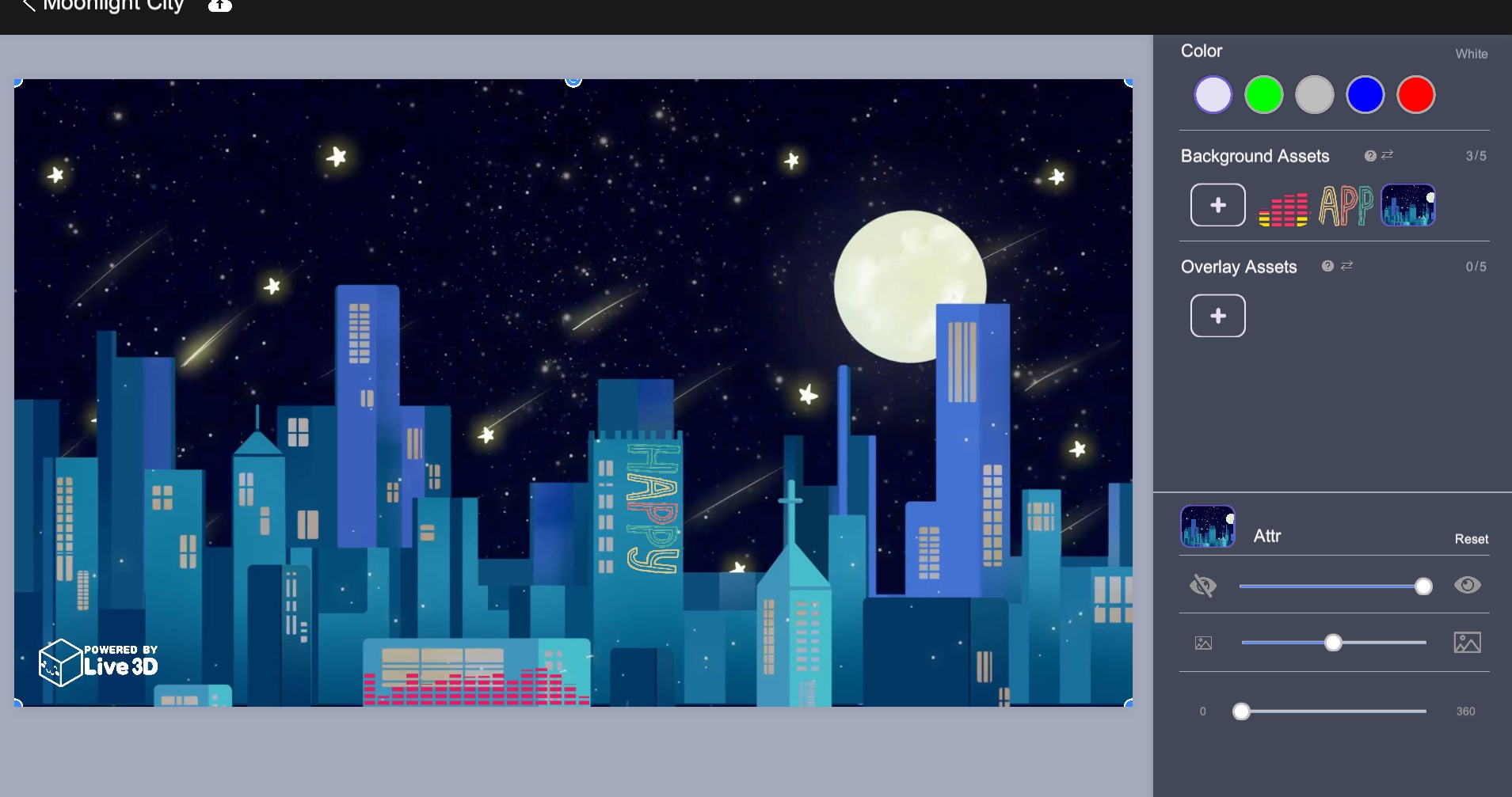 Capture de Live3d Anime Generator